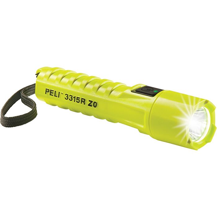 Peli LED Rechargeable Flashlight (Zone 0) ATEX type 3315RZ0, Lithium Pack included