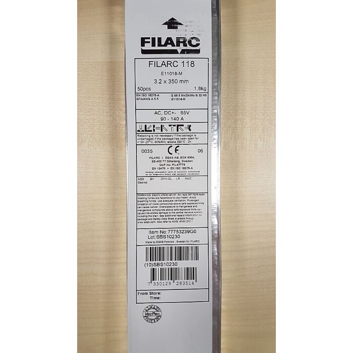 FILARC 118  E11018-M 3.2X350MM 50PCS IN PCK