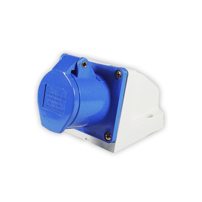 CEE Receptacle 220V 16A 2P+earth 6H, IP44