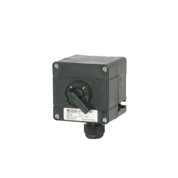Ceag Ex Rotating switch 1-0-2, 2x NO contact, gland M25