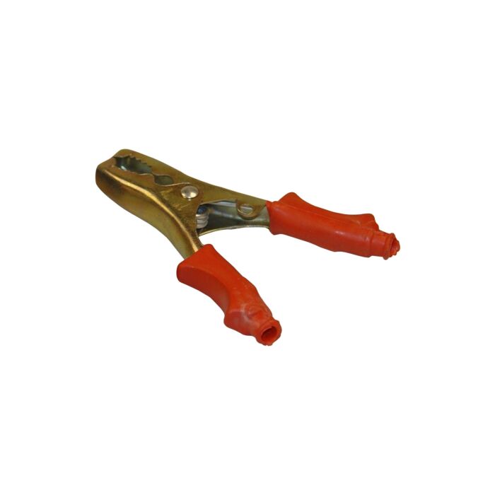 Alligator clips red non-insulated 80mm