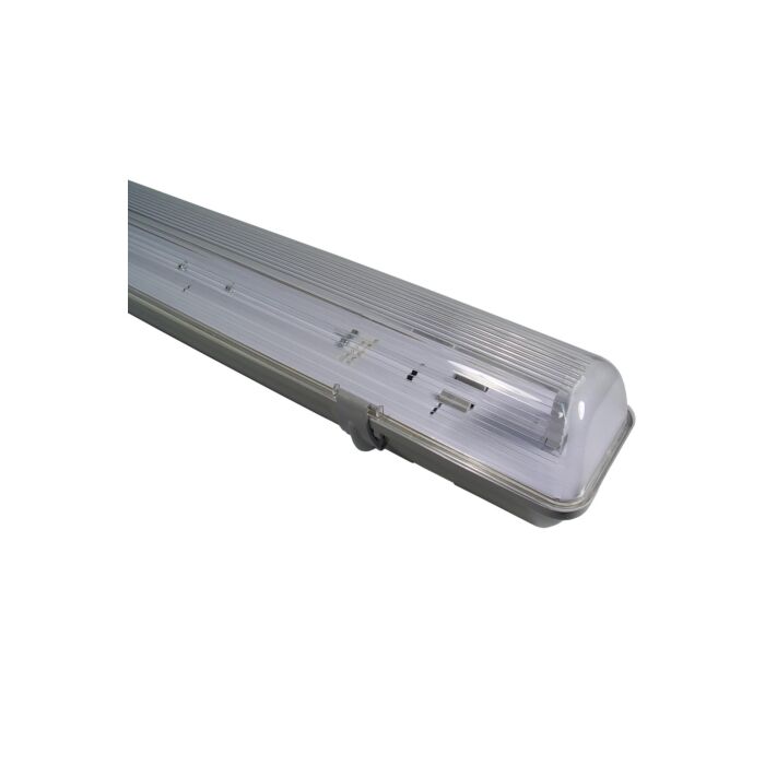 Fluo fixture 220V 50Hz 1x58W watertight IP65 with shade