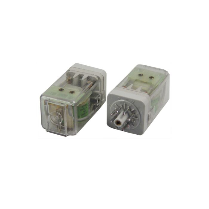 Plug-in Relay 8-pins (2-pole c/over) 24V AC, 10A