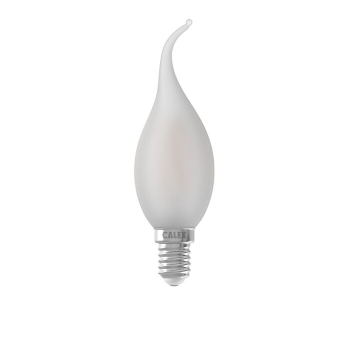 LED Full Glass Filament Tip-Candle-lamp 220-240V 3,5W 300lm E14 BXS35, Frosted outside 2700K CRI80 Dimmable