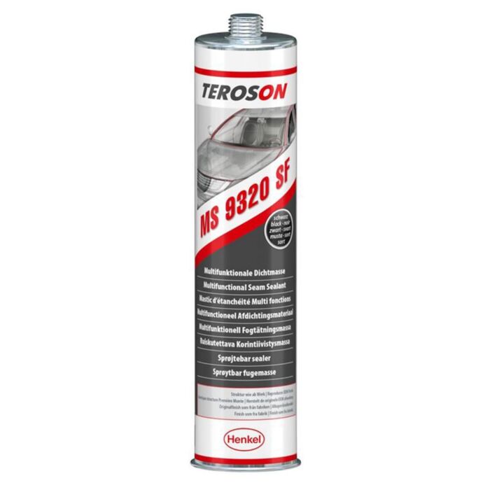 Teroson MS Polymer, Adhesive Sealant MS 9320 SF schwarz - 300 ml Kartusche