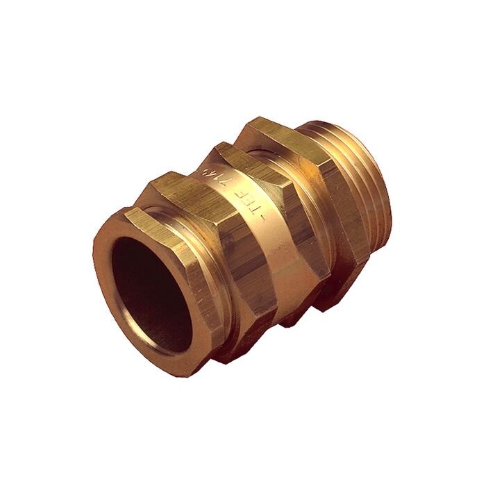TEF 7142 Cable Gland: With Lock nut 1/2", For Cable D8-12mm. Brass