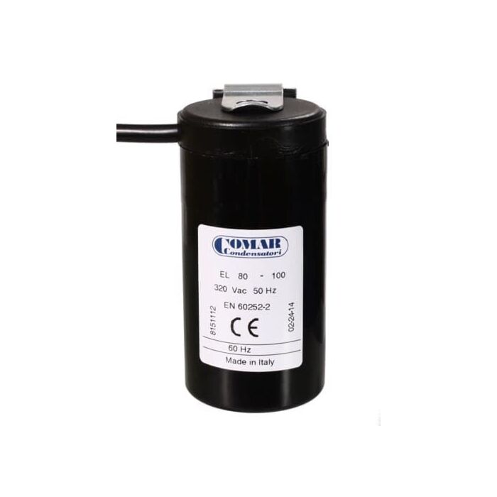 Capacitor 100 - 125 uF 320V with bolt/faston