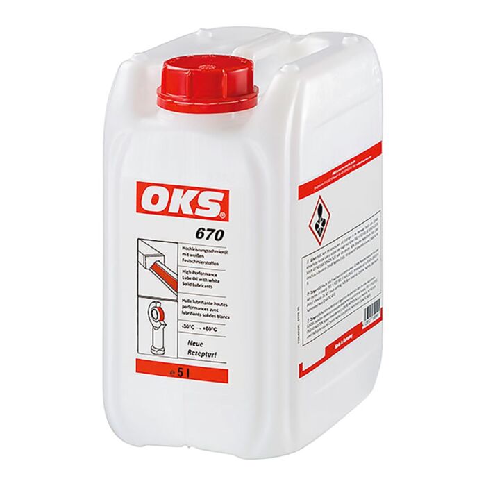 OKS Hochleistungsschmieröl mit weißen Festschmierstoffen - No. 670 Kanister: 5 l