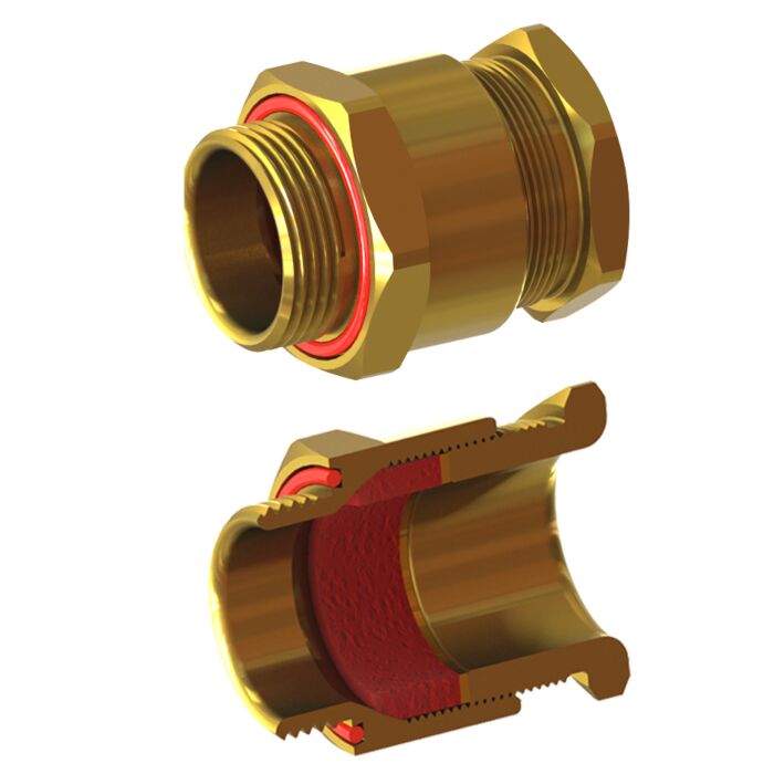 Cable Gland Exe: E204/622 M25/D9/15mm (D13,-17,0mm) Brass