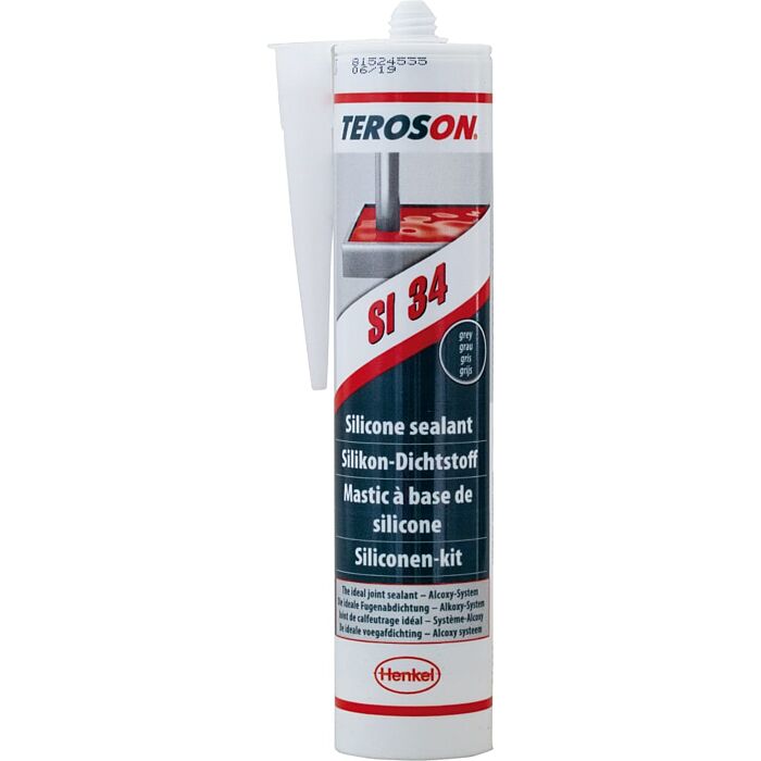 Teroson Silicone Adhesive and Sealant SI 34 weiß - 300 ml Kartusche