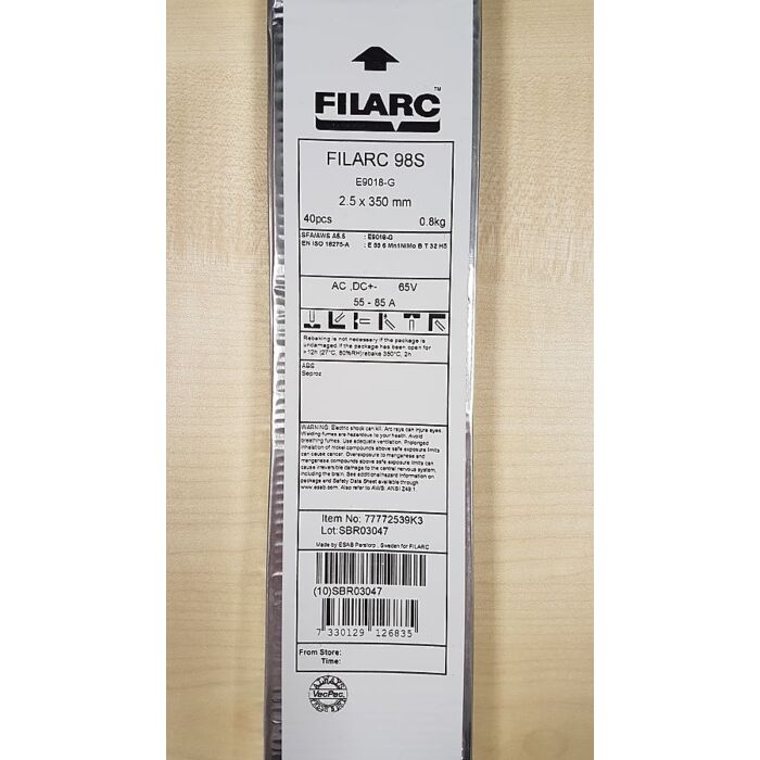 FILARC 98S E9018-G 2.5X350MM 40PCS IN PCK