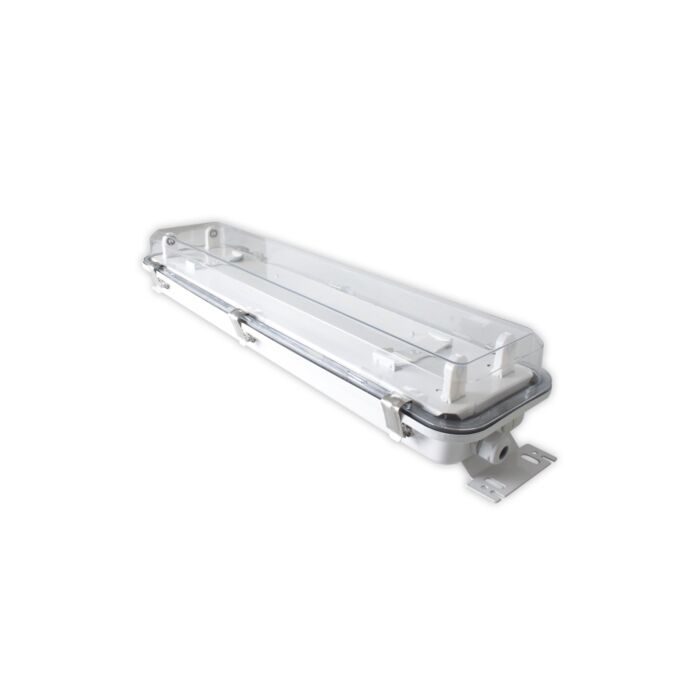 FL-fixture 220-240V 50/60Hz 2x18W WT IP67 Stainless Steel with universal mounting brackets
