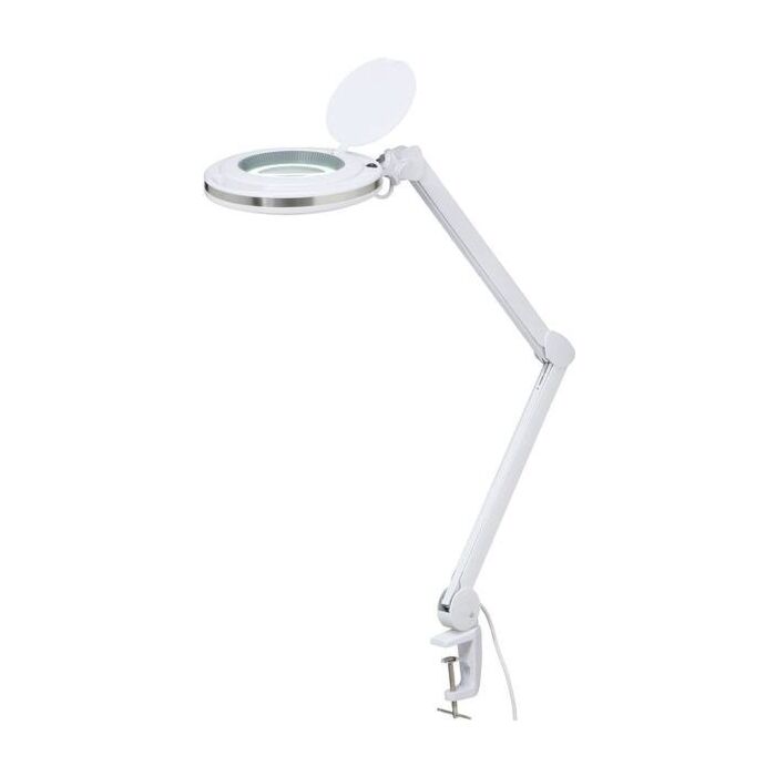LED Magnifying lamp 15W 6000K, 110-230V AC with table clamp