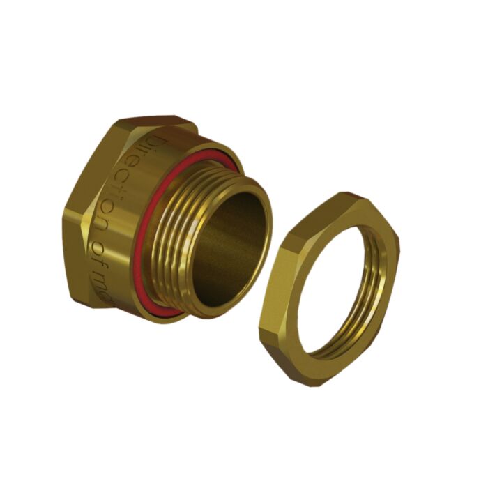 Stopping Plug Exe TEF794/650 M20/9mm w/lock nut Brass