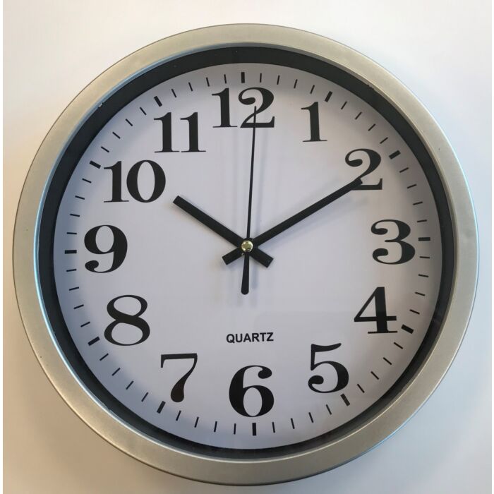 Clock wall mounting, quartz - battery operated