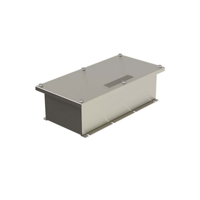 TEF 1058 Junction box Size 30 - Exe - IP66/67 - w/Terminal rail & PE - Bright chemical dip - AISI31