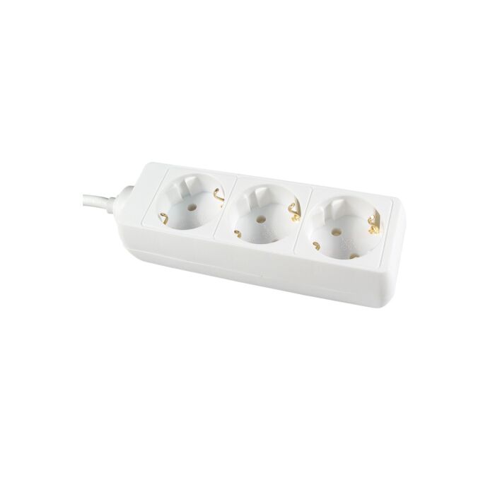 Table Receptacle 3-way/Earth with cable 1,5mtr + plug