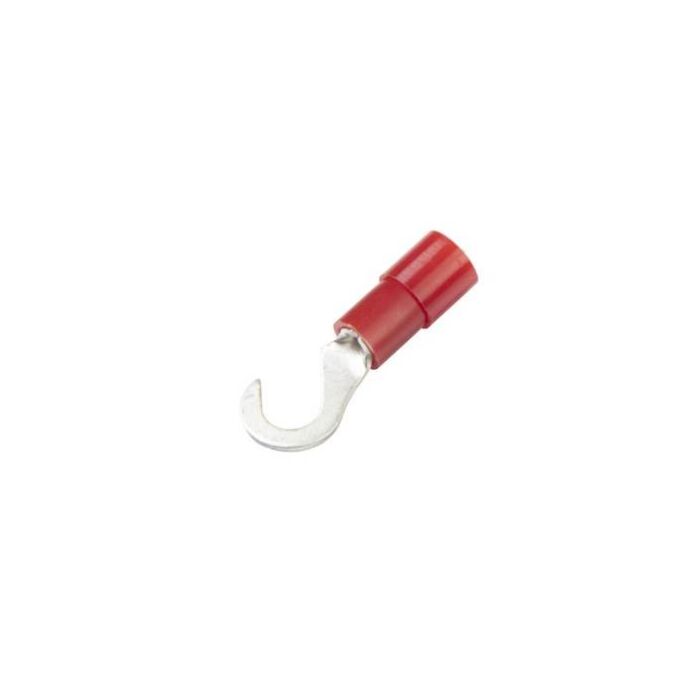 Hook terminal M4 pressing type, red 0,25-1,6 mm²