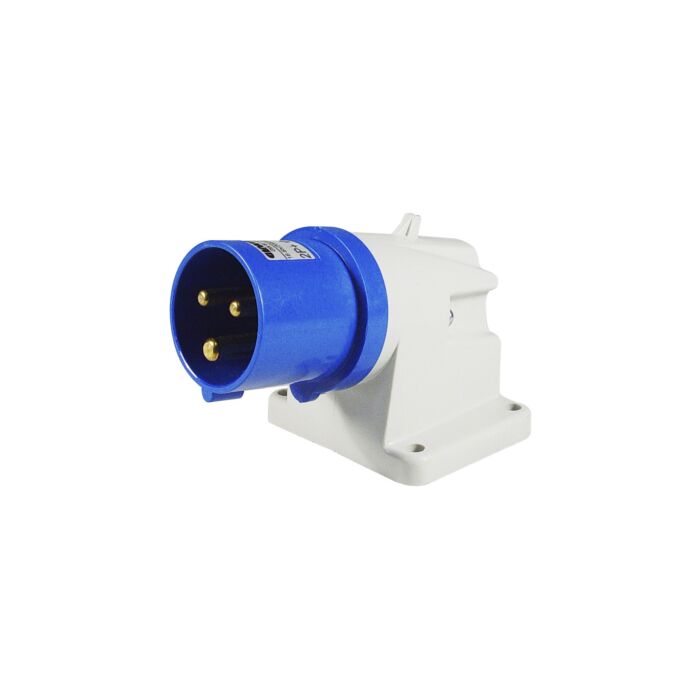 CEE Receptacle with Pins 220V 16A 2P+earth 6H, IP44