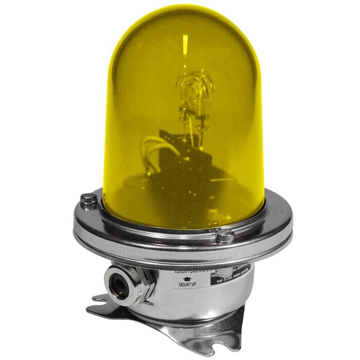 Flashing Light Xenon Yellow, 115V AC