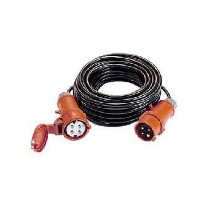 CEE Container Extension cable Male/Female Plug 380/440V 32A 3P+earth 3H IP67, length 20 meter