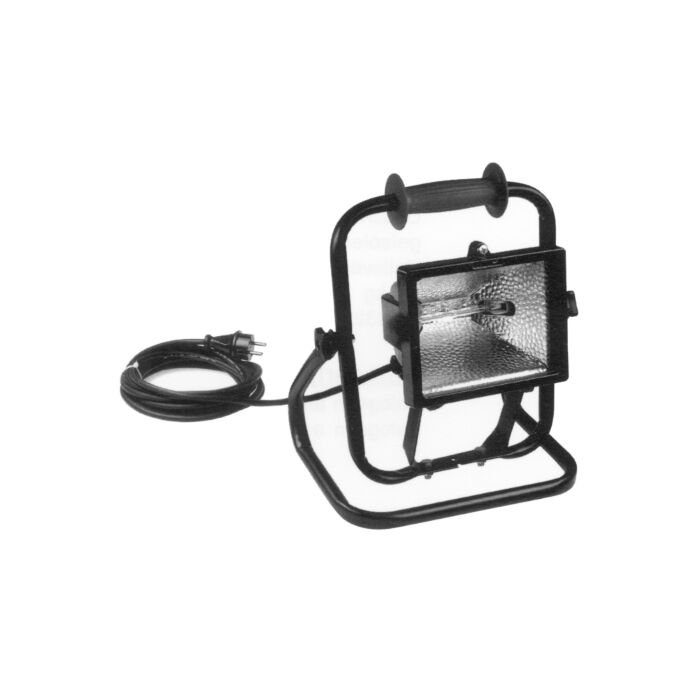 Halogen fixture max. 1000W R7s IP54 on floor stand with 5 mtr and plug