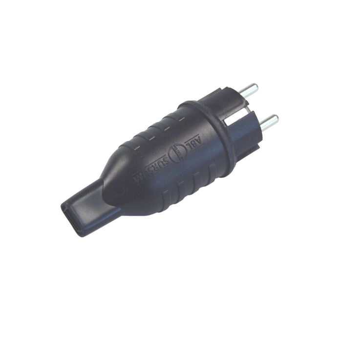 PVC black Plug 2-pole/ male, for illumination cable