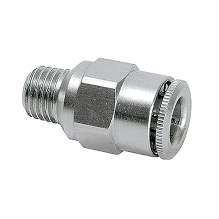 Perma Pluggable Hose Fitting M8x1a gerade, Schlauch 6 mm (Messing vern.) -