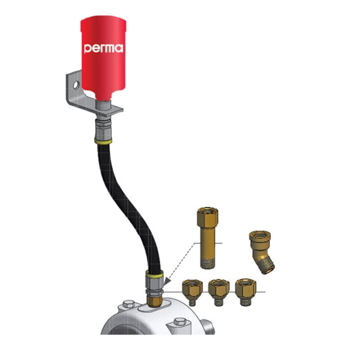 Perma installation kit with 1.5 m hose CLASSIC, FUTURA, FLEX, NOVA - Indirekte Montage