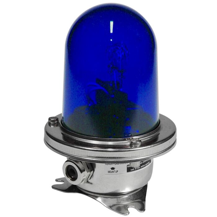 Flashing Light Xenon Blauw, 230V AC
