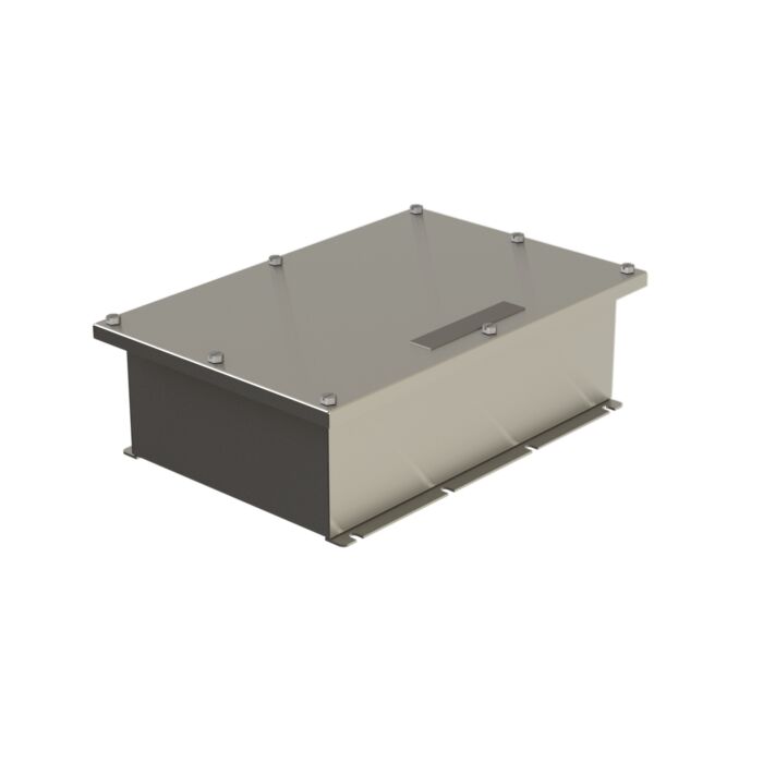 TEF 1058 Junction box Size 40 - Exe - IP66/67 - w/Terminal rail & PE - Bright chemical dip - AISI31