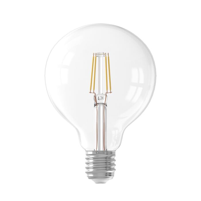 LED Full Glass Filament Globe Lamp  220-240V 6W 600lm E27 G95, Clear 2700K
