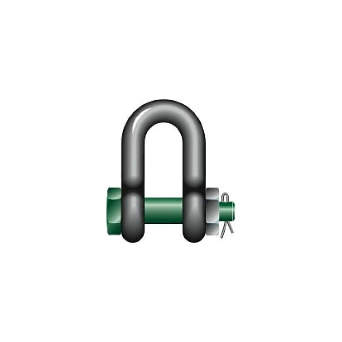 SHACKLE DEE W/SAFETY BOLT GALV