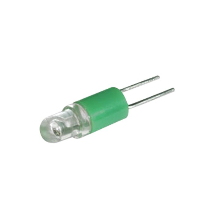 Single-Led Lamp 24-28V DC Bi-Pin T1.3/4 5x14mm green