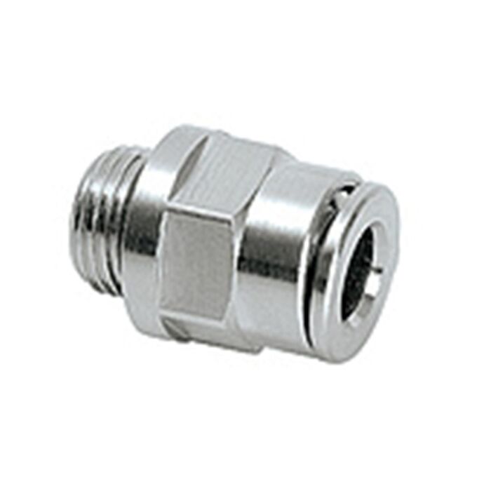 Perma Pluggable Hose Fitting G1/8a gerade, Schlauch 6 mm (Messing vern.) -