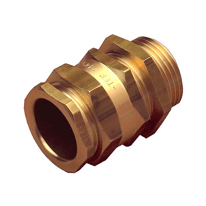 TEF 7144 Cable Gland: With Lock Nut 3/4", For Cable D10-16mm Brass