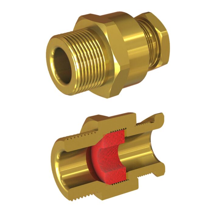 Cable Gland Exe: E205/624 M75/L1/15mm (D55,0-59,0mm) Brass