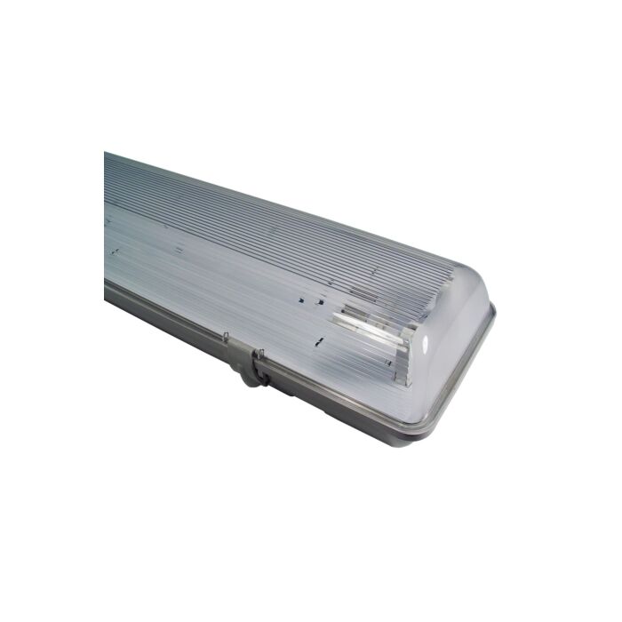 Fluo fixture 110V 60Hz 2x36W watertight IP65 with shade polycarbonate