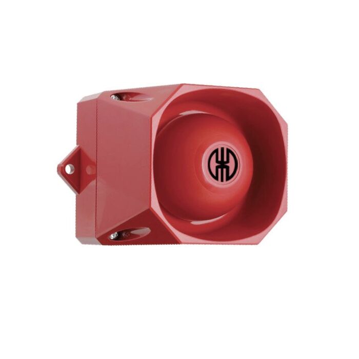 Multi-tone sounder 9-60V DC red, IP66