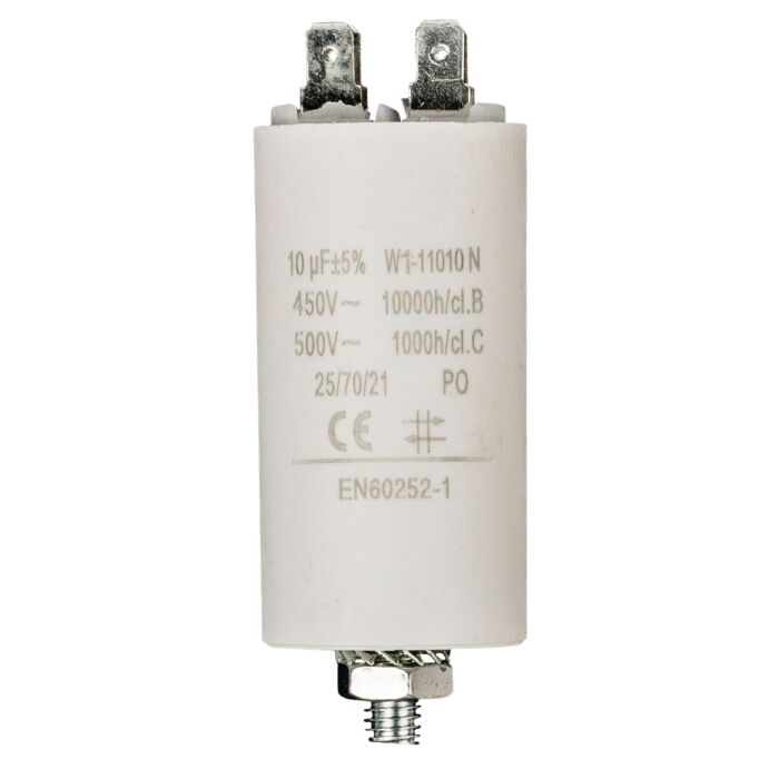 Capacitor 10 uF 450V with bolt/faston