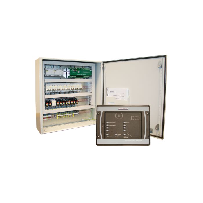 TEF 4500: Helideck lights control system, 8 circuits 220-240 VAC 50/60Hz, B10 A circuit breakers.