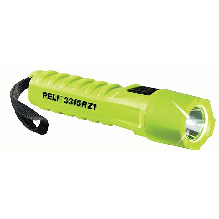 Peli LED Rechargeable Flashlight ATEX type 3315RZ1, Lithium Pack included