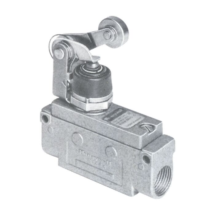 Enclosed microswitch single pole c/o contact with roller/lever