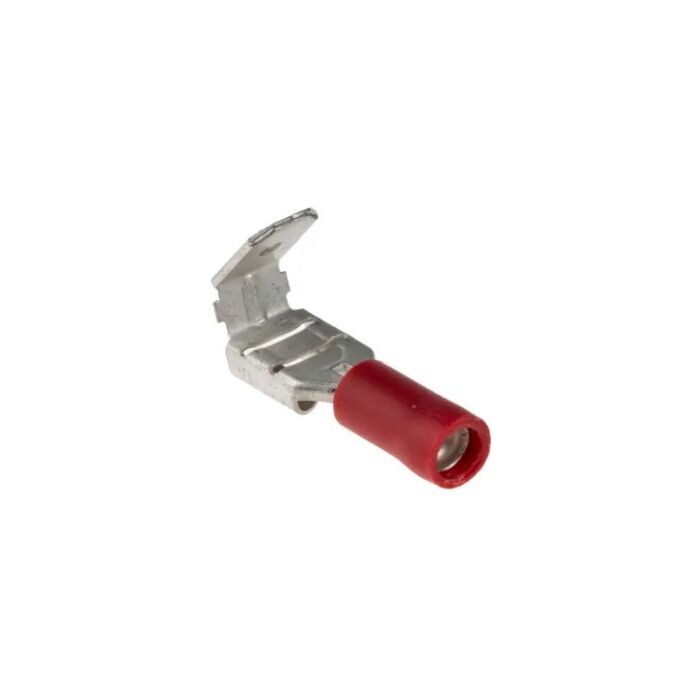 Female snap-on 6,3mm double pressing type, red 0,25-1,6 mm²