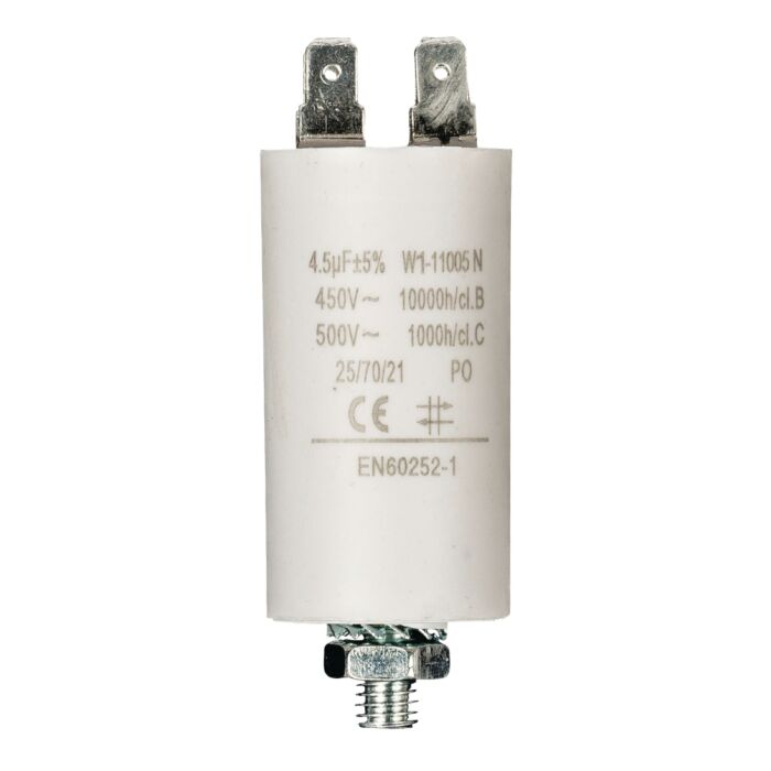 Capacitor 45 uF 450V with bolt/faston