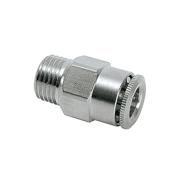 Perma Pluggable Hose Fitting M10x1a gerade, Schlauch 6 mm (Messing vern.) -