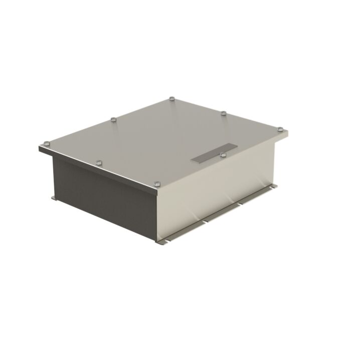 TEF 1058 Junction box Size 45 - Exe - IP66/67 - w/Terminal rail & PE - ARCTIC- El.polished - AISI31