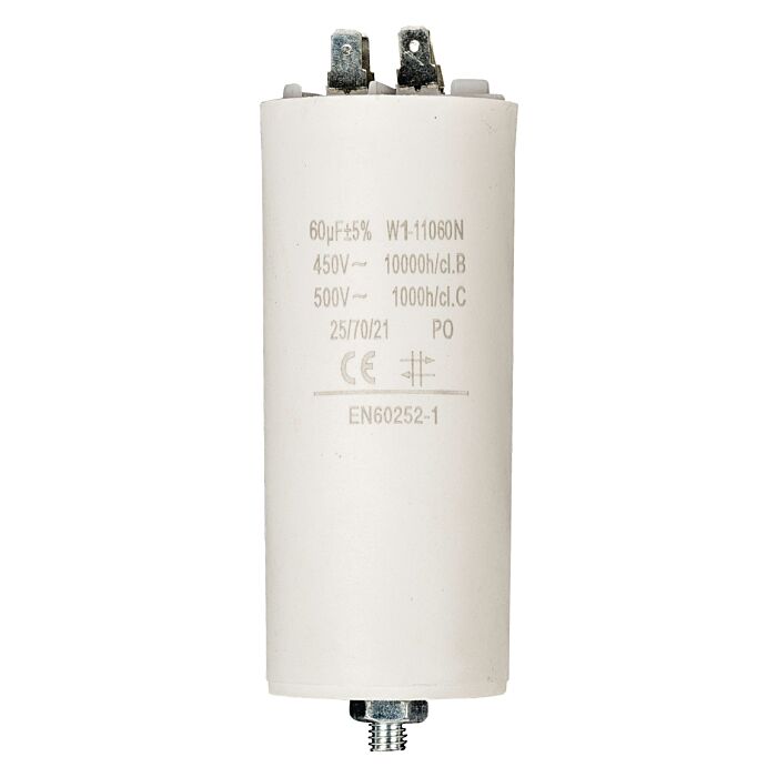 Capacitor 60 uF 450V with bolt/faston