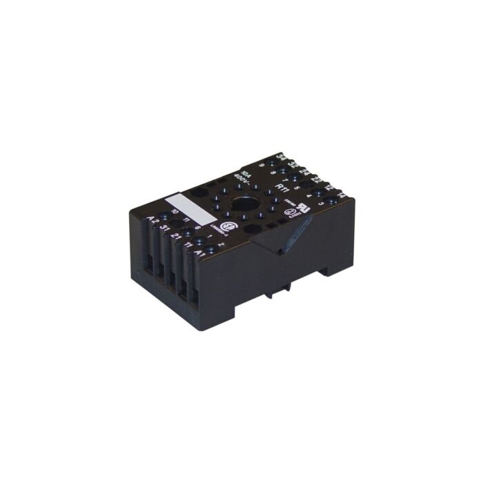 Socket for plug-in relay 11-pins 3-pole, surface mounting