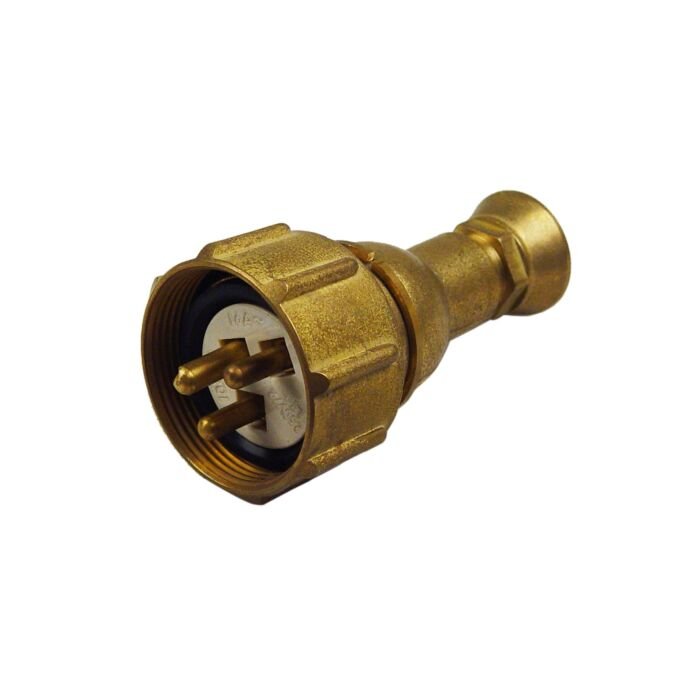 HNA cast brass male plug 3-poles 110V